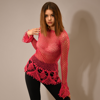 Gambar Handmade Crochet top - Red/Deep pink