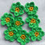 Picture of Crochet Flowers - light green with a light yellow centre