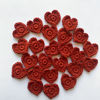 Orange-brown Crochet Heart Appliqués