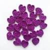Purple Crochet Heart Appliqués