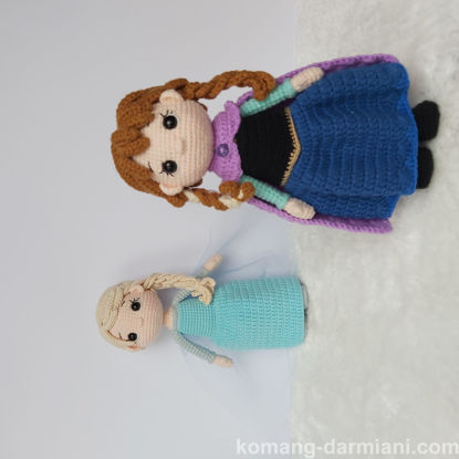 Gambar Enchanting Ice Princess Crochet Doll: Cuddly Companion