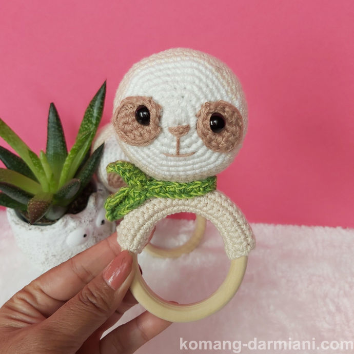 Picture of Cheerful Raccoon Crochet Baby  Infant Toy